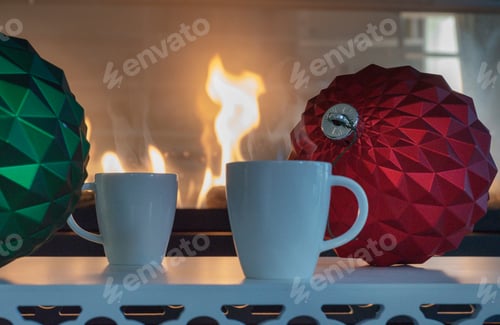 Preview: Coffee fireplace Christmas decorations holiday season