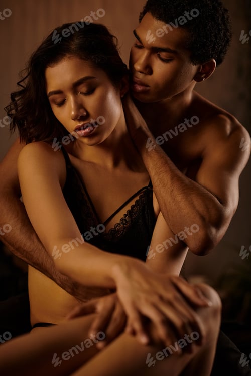 Preview: Intimate embrace on a bed of passion