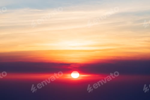 Preview: colorful dramatic sky with cloud at sunset