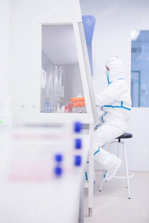 Preview: Lab Technician Works in Clean Room Environment