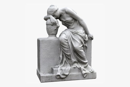 Preview: Mourning Woman Statue on Tomb