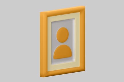 Preview: Abstract Picture Frame with Orange Border