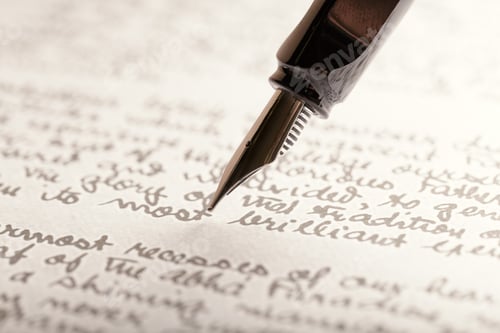 Preview: Fountain Pen on Written Page