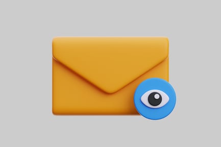 Confidential mail with eye symbol