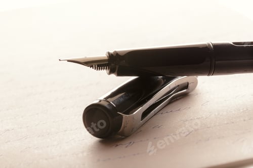 Preview: Fountain Pen on Written Page