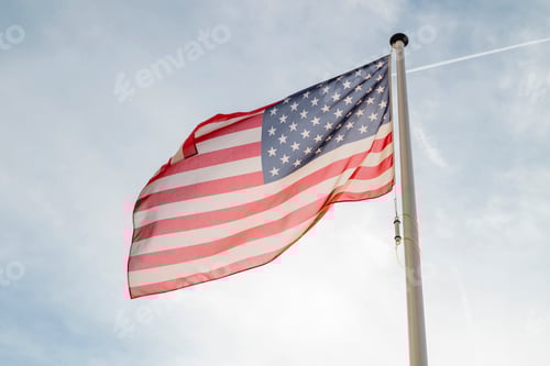 Preview: usa state america flag flying against the sky