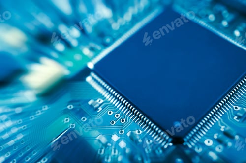Preview: Cpu Electronic Circuit On Motherboard Computer
