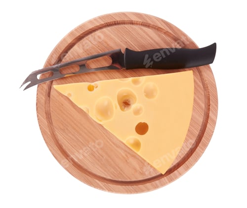 Preview: piece of cheese isolated on a white background