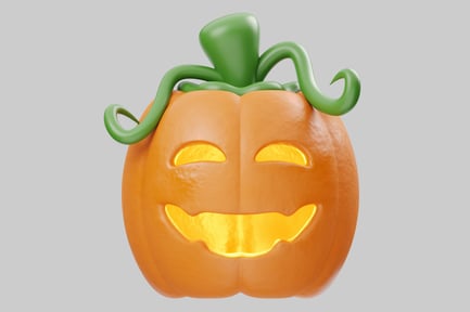Preview: Jack-o'-lantern with a carved face