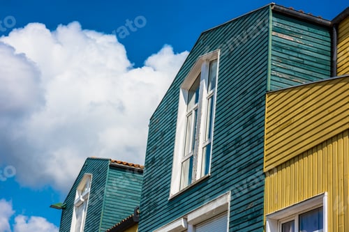 Preview: Bright colorful houses in La Rochelle, France