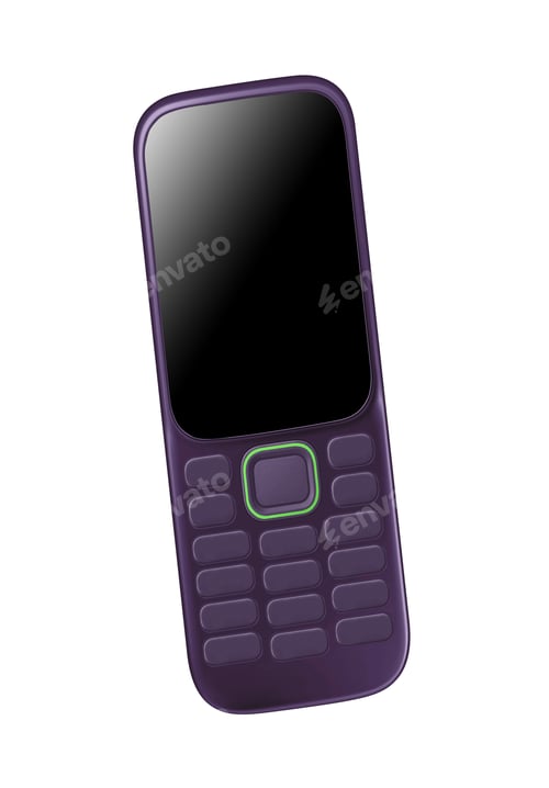 Preview: Simple cellphone on white background