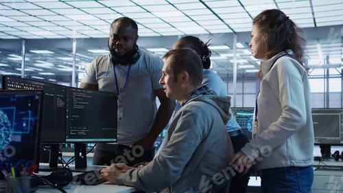Preview: Team of artificial intelligence engineers repairing data center systems