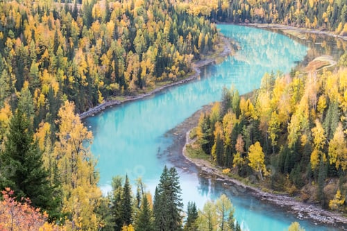 Preview: charming moon bay in autumn