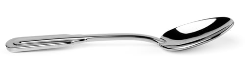 Preview: Metal steel spoon isolated on white background