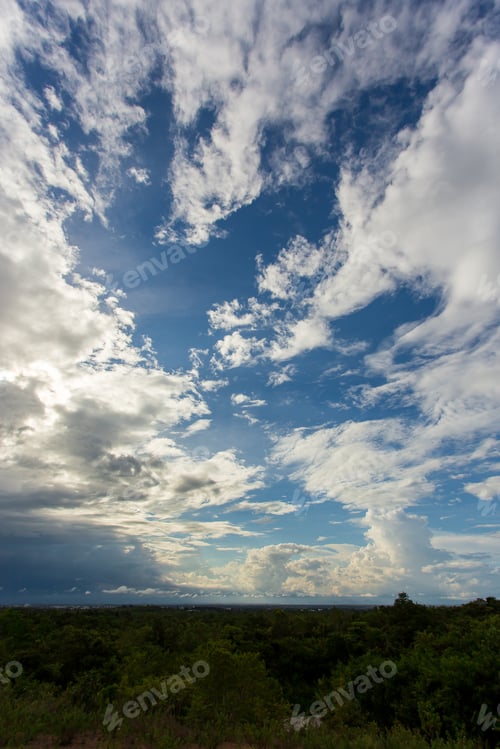 Preview: colorful dramatic sky with cloud at sunset