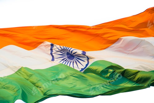 Preview: Close Up of National Indian Flag - Tricolor