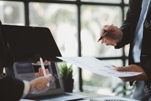 Preview: Atmosphere of a startup company meeting, business people are meeting together to summarize and plan