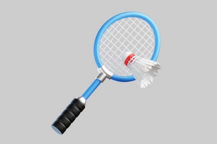 Preview: Badminton racket and shuttlecock