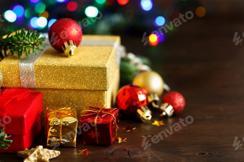 Preview: Christmas composition with lights