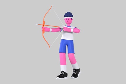 Preview: Stylized Archer Character with Bow and Arrow