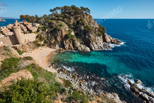 Preview: Picturesque mediterranean town of Tossa de Mar. Catalonia, Spain