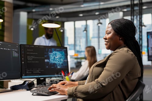 Preview: Jolly programmer at work training machine learning models