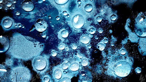 Preview: Vivid Blue Water Drop Texture Background For Cold , Freshness And Drinking Concept