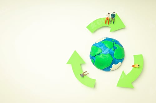 Preview: Concept of Save the world and Recycling, space for text