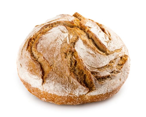 Preview: Homemade bread on white