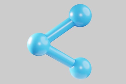 Preview: Light blue connection nodes icon