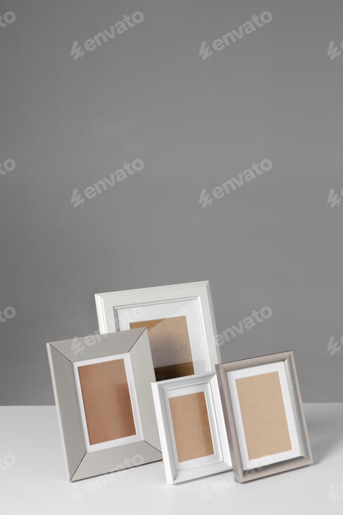 Preview: Blank photo frame on the table