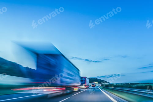 Preview: Timelapse of a highway during evening time under the clear sky