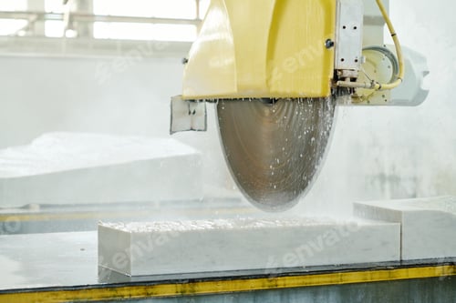Preview: Work of lathe for cutting marble
