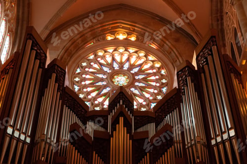 Preview: Mesmerizing view inside a catholic church in Bilbao, Spain