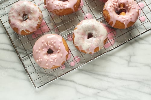 Preview: Pink iced donuts