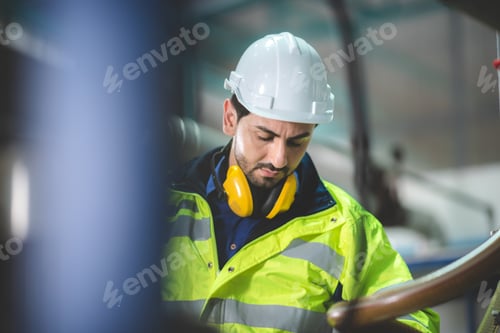 Preview: engineering worker manage working for control a production at industrial manufacturing plant