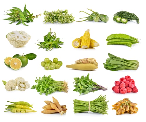 Preview: set of vegetable on white background