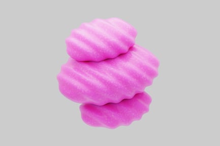 Preview: Pink fluted stacked discs