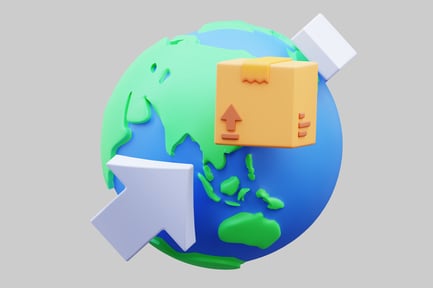 Preview: World map with yellow box and arrows.