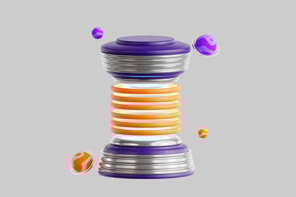 Vorschau: Abstraktes Sanduhr-Kugel-Designelement