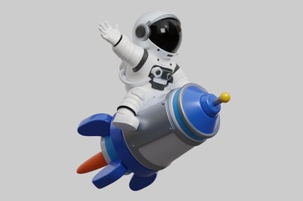 Preview: Astronaut on rocket