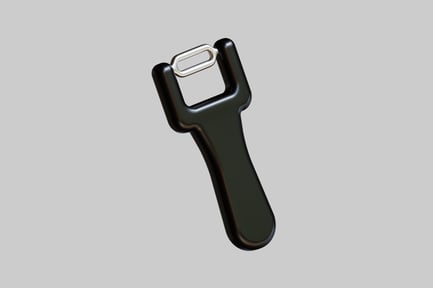 Preview: Black vegetable peeler with metal blade