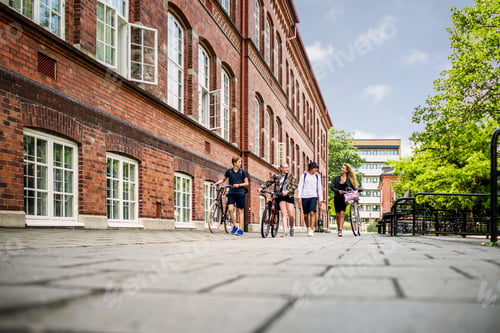 Preview: Students (14-15) walking by school