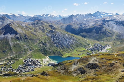 Preview: View of Tignes, Tignes lake and Val d'Iisere, France