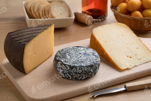 Preview: French cheese platter with three different cheese