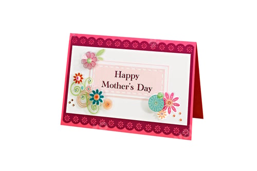 Preview: Post card with Happy Mother day text isolated