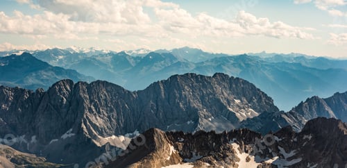 Preview: Zugspitze, Germany. Bewitching view of the mountain ranges