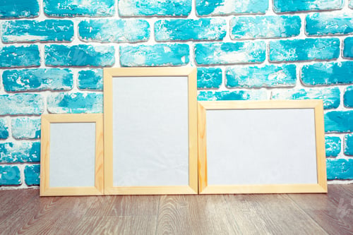 Preview: Picture frame on brick wall