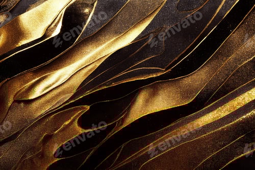 Preview: liquid gold and rough black charcoal texture background