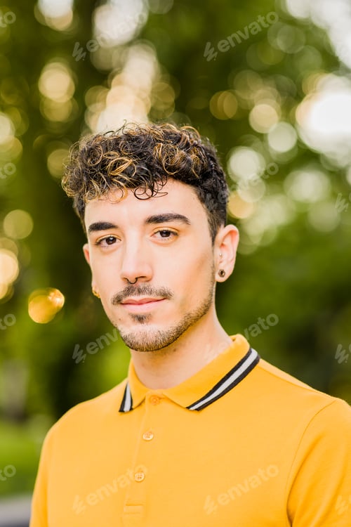 Preview: young lifestyle latin american lgbq homosexual hispanic man. gender identity portrait